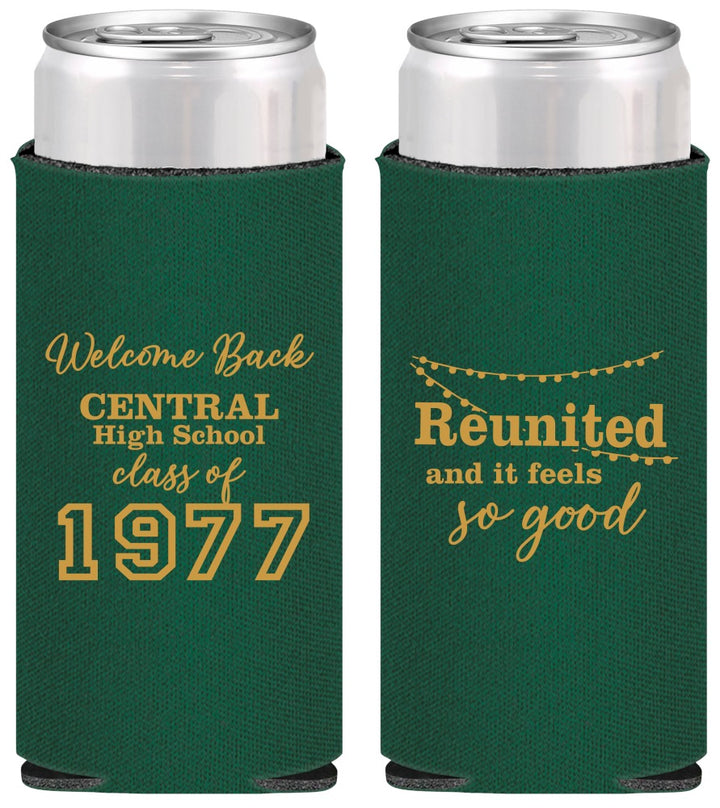 Personalized Class Reunion Slim Can Coolers - Class Of 1977 50 Year | 140029