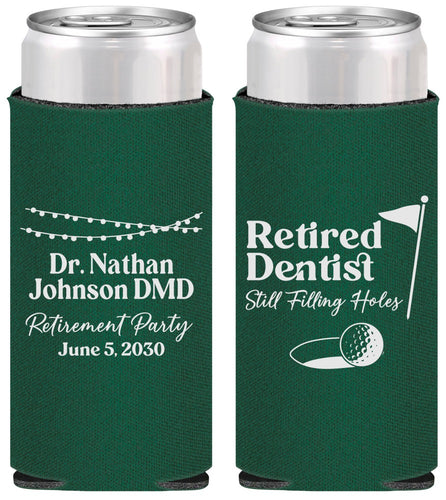 Personalized Retirement Slim Can Coolers - Dentist | 150019