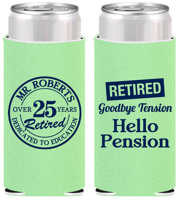 Personalized Retirement Slim Can Coolers - Teacher | 150024