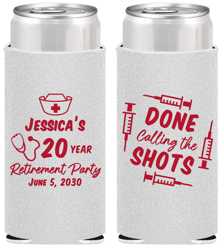 Personalized Retirement Slim Can Coolers - Nurse | 150026