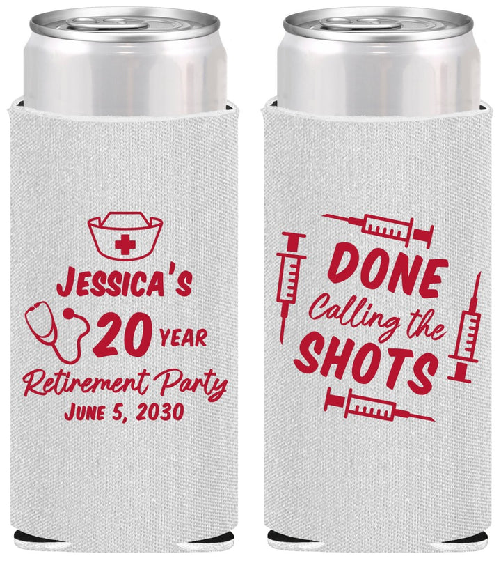 Personalized Retirement Slim Can Coolers - Nurse | 150026
