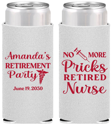Personalized Retirement Slim Can Coolers - Nurse | 150027