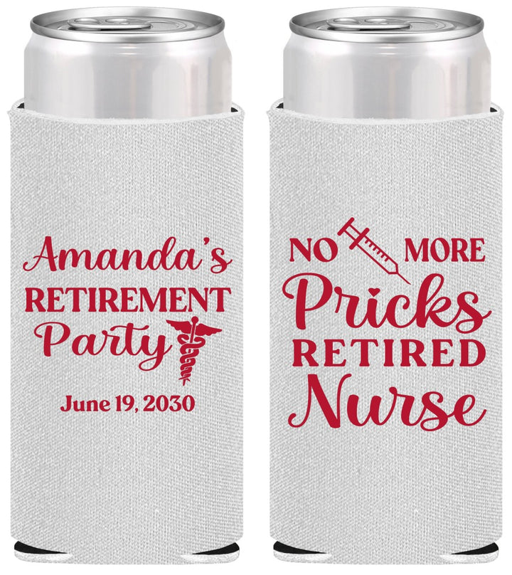 Personalized Retirement Slim Can Coolers - Nurse | 150027