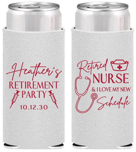 Personalized Retirement Slim Can Coolers - Nurse | 150028
