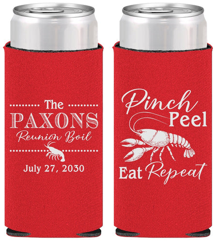Personalized Family Reunion Slim Can Coolers - Crawfish Boil | 160006
