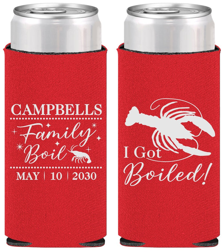 Personalized Family Reunion Slim Can Coolers - Crawfish Boil | 160008