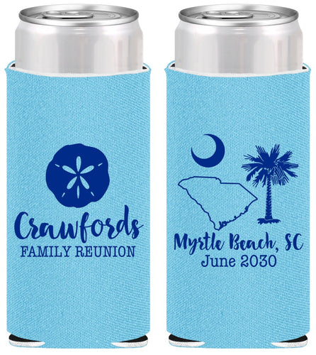 Personalized Family Reunion Slim Can Coolers - South Carolina | 160018