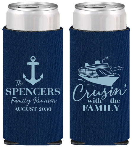 Personalized Family Reunion Slim Can Coolers - Cruise Crusin | 160026