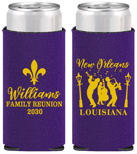 Personalized Family Reunion Slim Can Coolers - New Orleans | 160030