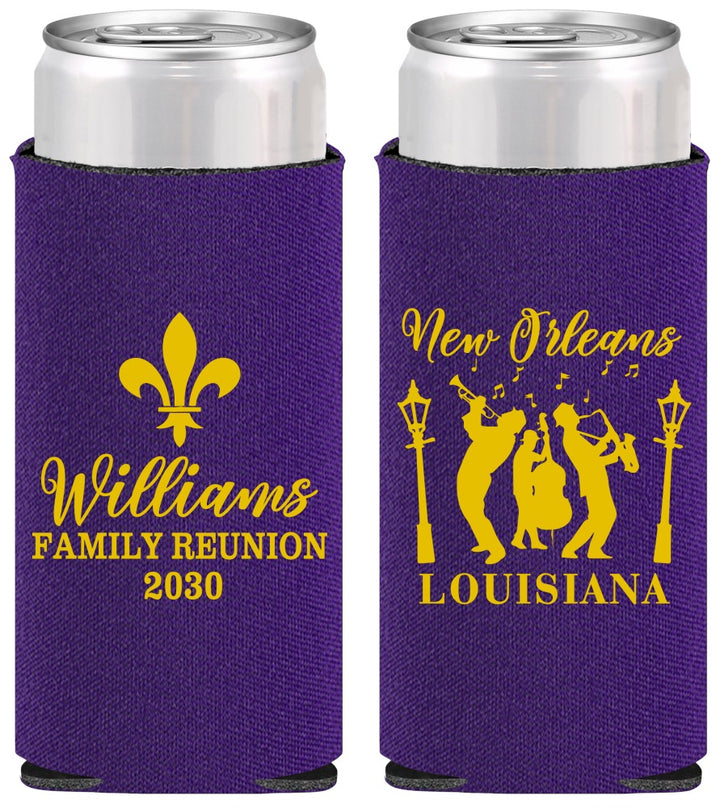 Personalized Family Reunion Slim Can Coolers - New Orleans | 160030