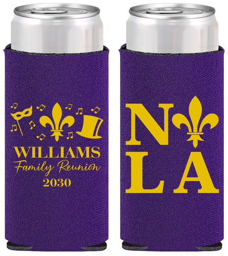 Personalized Family Reunion Slim Can Coolers - New Orleans | 160031