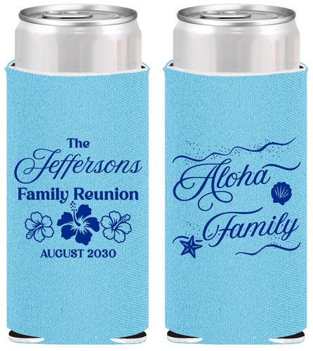 Personalized Family Reunion Slim Can Coolers - Hawaii | 160032