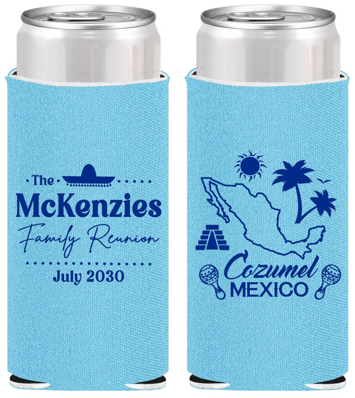 Personalized Family Reunion Slim Can Coolers - Mexico | 160033