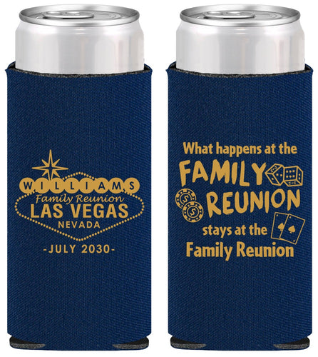 Personalized Family Reunion Slim Can Coolers - Las Vegas | 160038