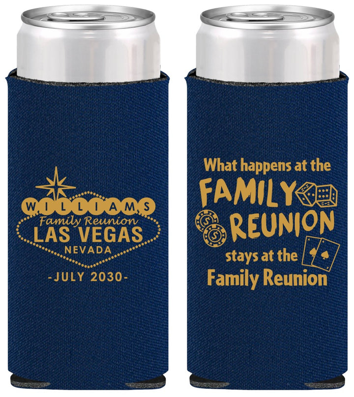 Personalized Family Reunion Slim Can Coolers - Las Vegas | 160038