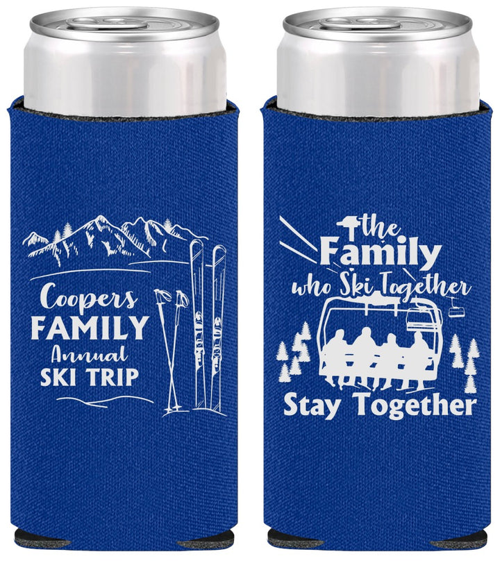 Personalized Family Reunion Slim Can Coolers - Ski Trip | 160041
