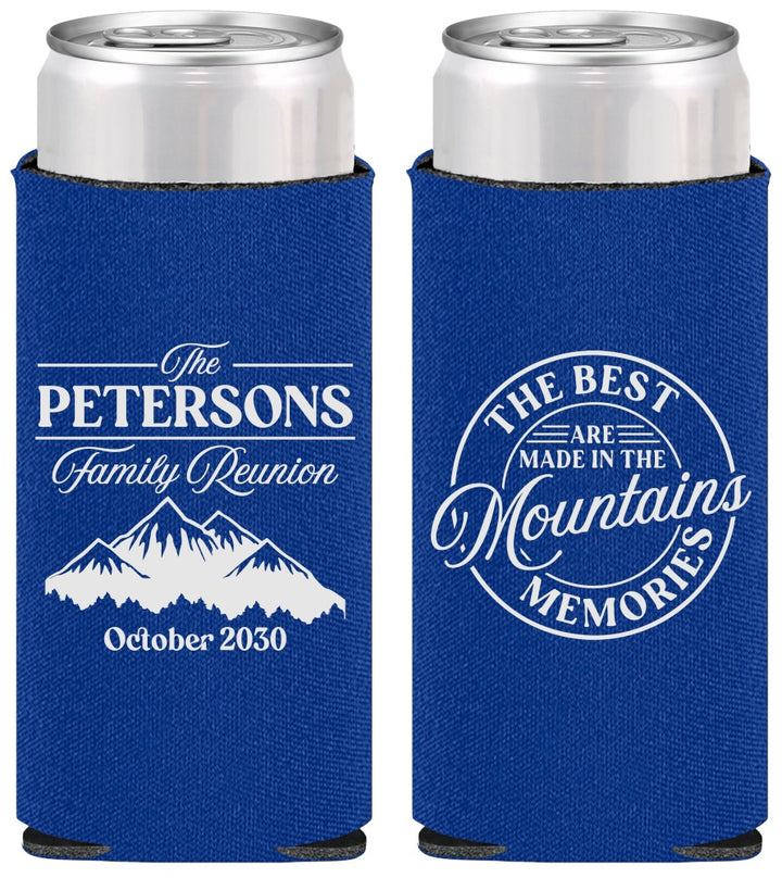Personalized Family Reunion Slim Can Coolers - Mountains | 160043