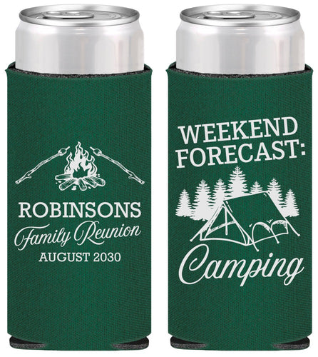 Personalized Family Reunion Slim Can Coolers - Camping | 160044