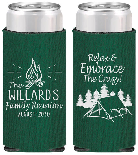 Personalized Family Reunion Slim Can Coolers - Camping | 160045