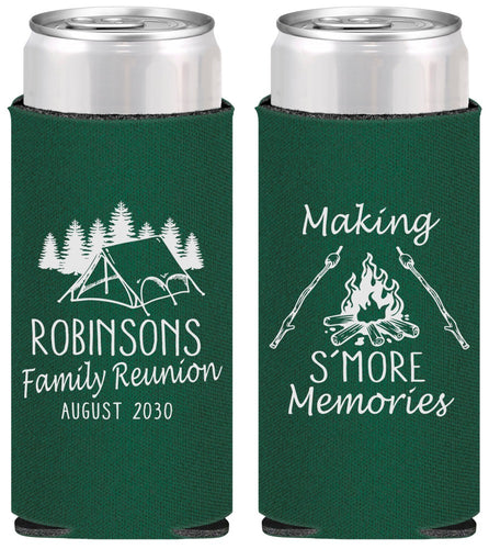 Personalized Family Reunion Slim Can Coolers - Camping | 160046