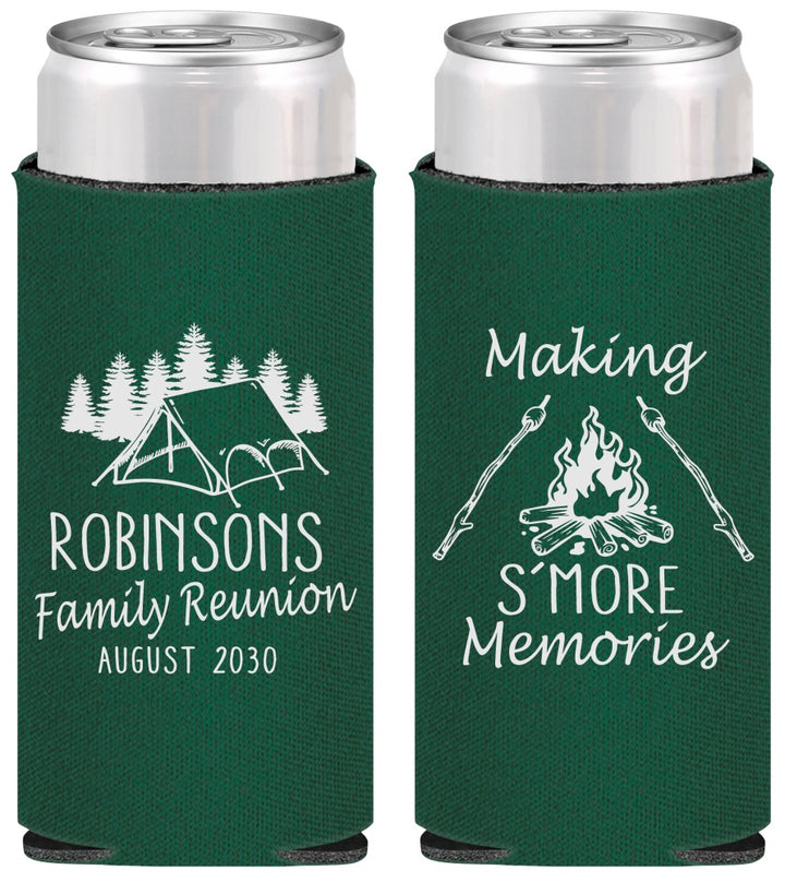 Personalized Family Reunion Slim Can Coolers - Camping | 160046