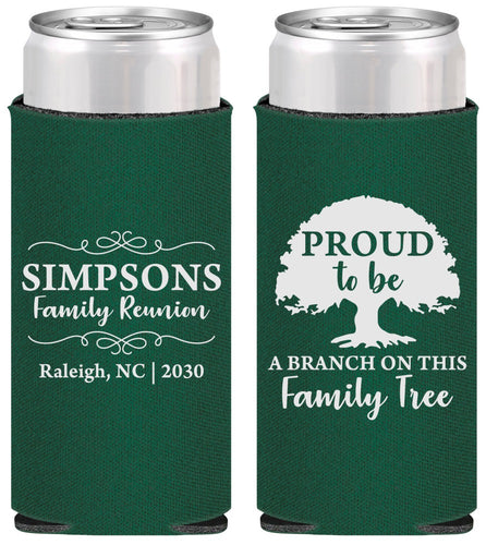 Personalized Family Reunion Slim Can Coolers - Family Tree | 160050