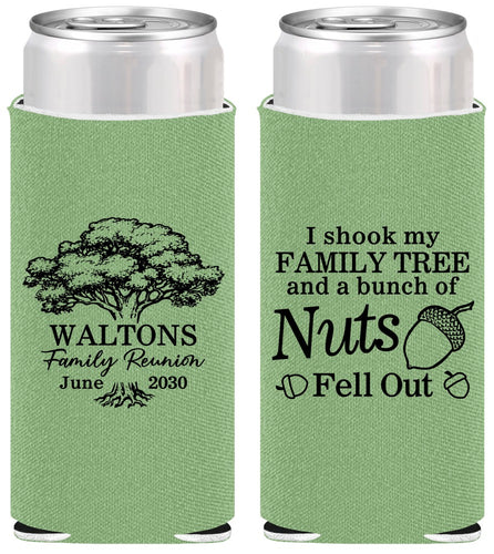 Personalized Family Reunion Slim Can Coolers - Tree | 160058