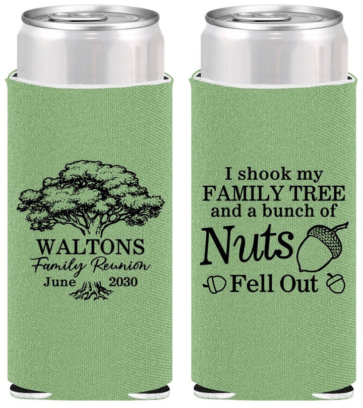 Personalized Family Reunion Slim Can Coolers - Tree | 160058