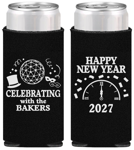 Personalized New Years Slim Can Coolers - 2027 Countdown | 170010