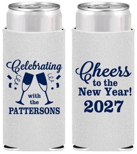 Personalized New Years Slim Can Coolers - 2027 Cheers | 170011