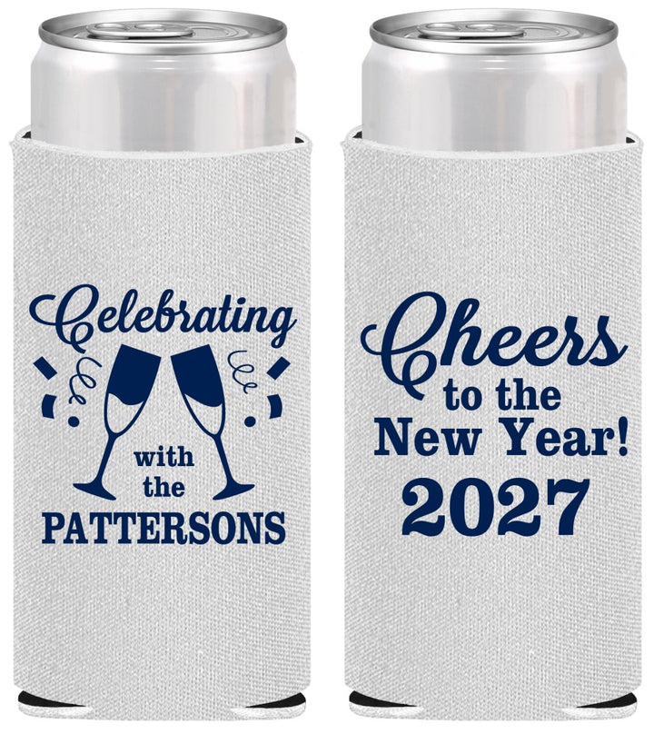 Personalized New Years Slim Can Coolers - 2027 Cheers | 170011