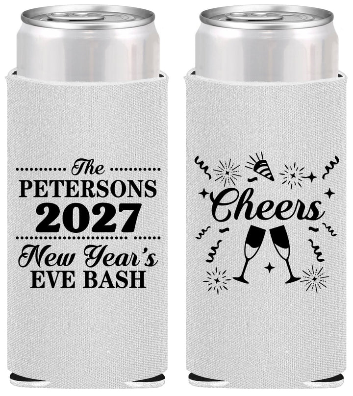 Personalized New Years Slim Can Coolers - 2027 Cheers | 170017