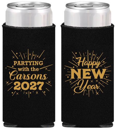 Personalized New Years Slim Can Coolers - 2027 Nye | 170020