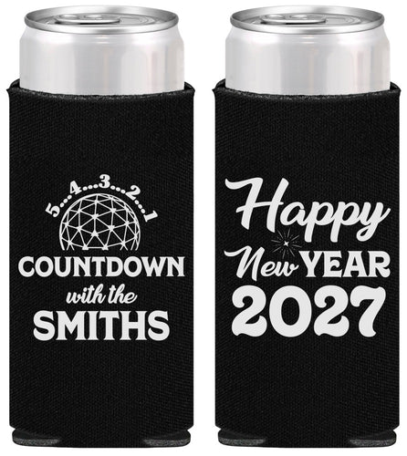 Personalized New Years Slim Can Coolers - 2027 Countdown | 170026