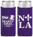 Personalized Mardi Gras Slim Can Coolers - Nola Fleur De Lis | 190014