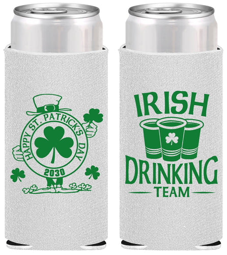 Personalized St Patricks Day Slim Can Coolers - Irish Drinking Team | 200006
