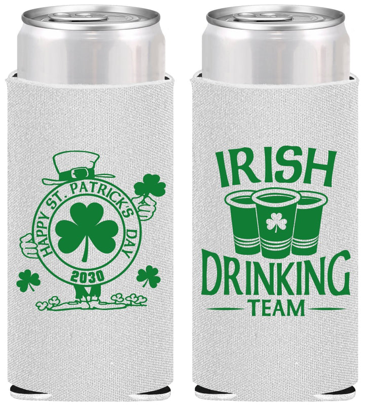 Personalized St Patricks Day Slim Can Coolers - Irish Drinking Team | 200006