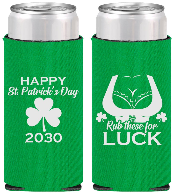 Personalized St Patricks Day Slim Can Coolers - Clover Irish | 200008