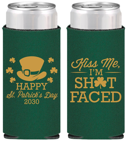 Personalized St Patricks Day Slim Can Coolers - Leprechaun | 200009