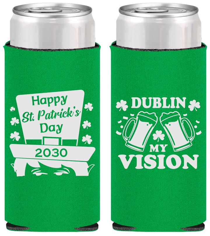 Personalized St Patricks Day Slim Can Coolers - Dublin My Vision | 200016