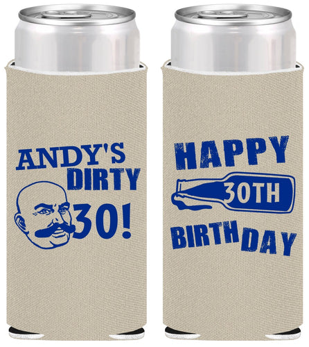 Personalized Birthday Slim Can Coolers - 30th | 20012