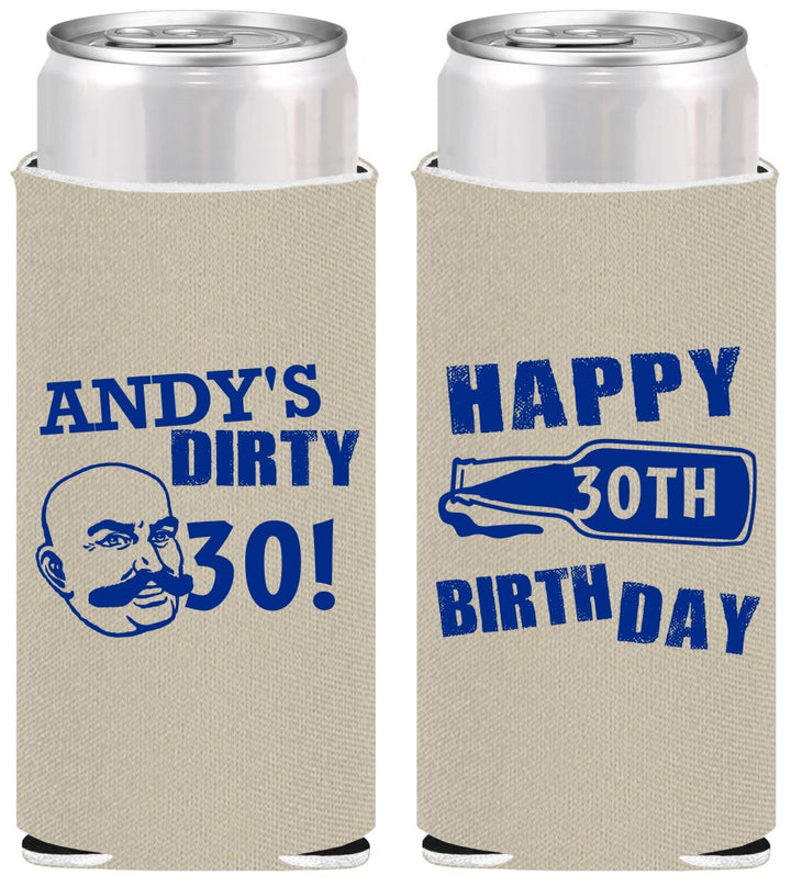 Personalized Birthday Slim Can Coolers - 30th | 20012