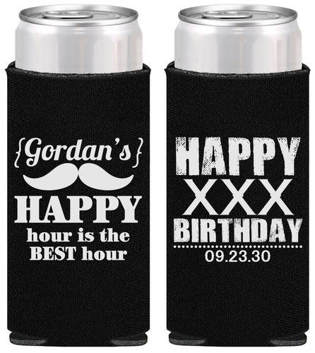 Personalized Birthday Slim Can Coolers - 30th | 20013
