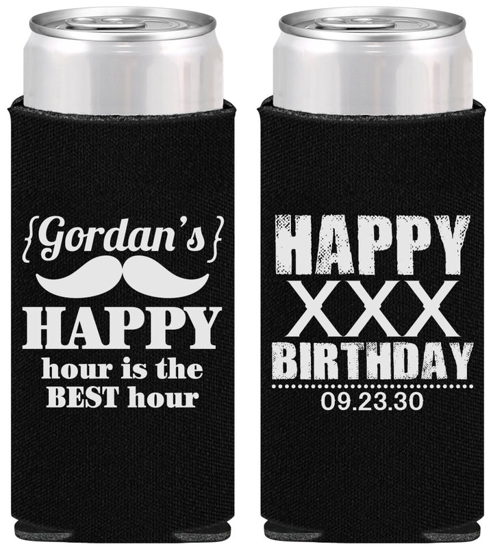 Personalized Birthday Slim Can Coolers - 30th | 20013