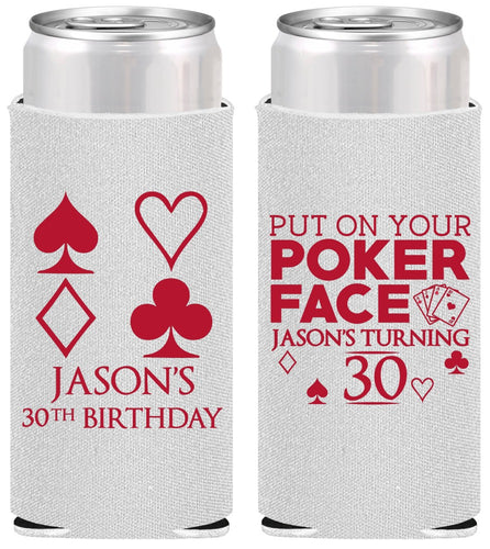 Personalized Birthday Slim Can Coolers - 30th Las Vegas | 20062