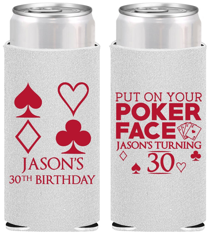 Personalized Birthday Slim Can Coolers - 30th Las Vegas | 20062
