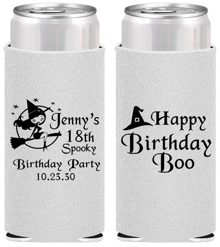 Personalized Birthday Slim Can Coolers - 18th Halloween | 20081