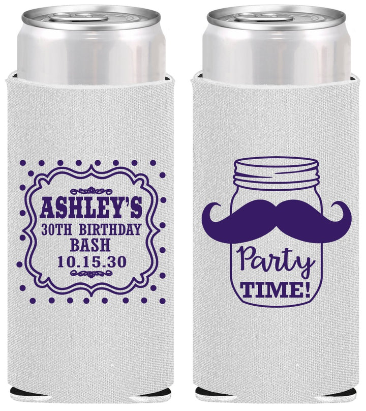 Personalized Birthday Slim Can Coolers - 20th | 20096