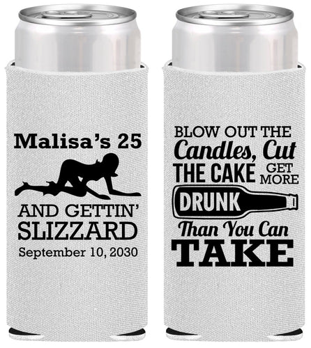 Personalized Birthday Slim Can Coolers - 25th Strip Club | 20102