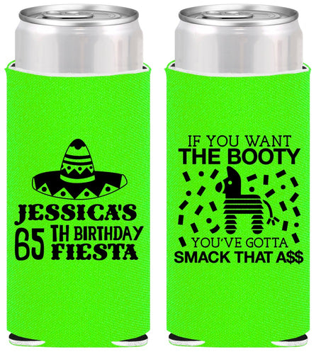 Personalized Birthday Slim Can Coolers - 65th Mexico | 20108